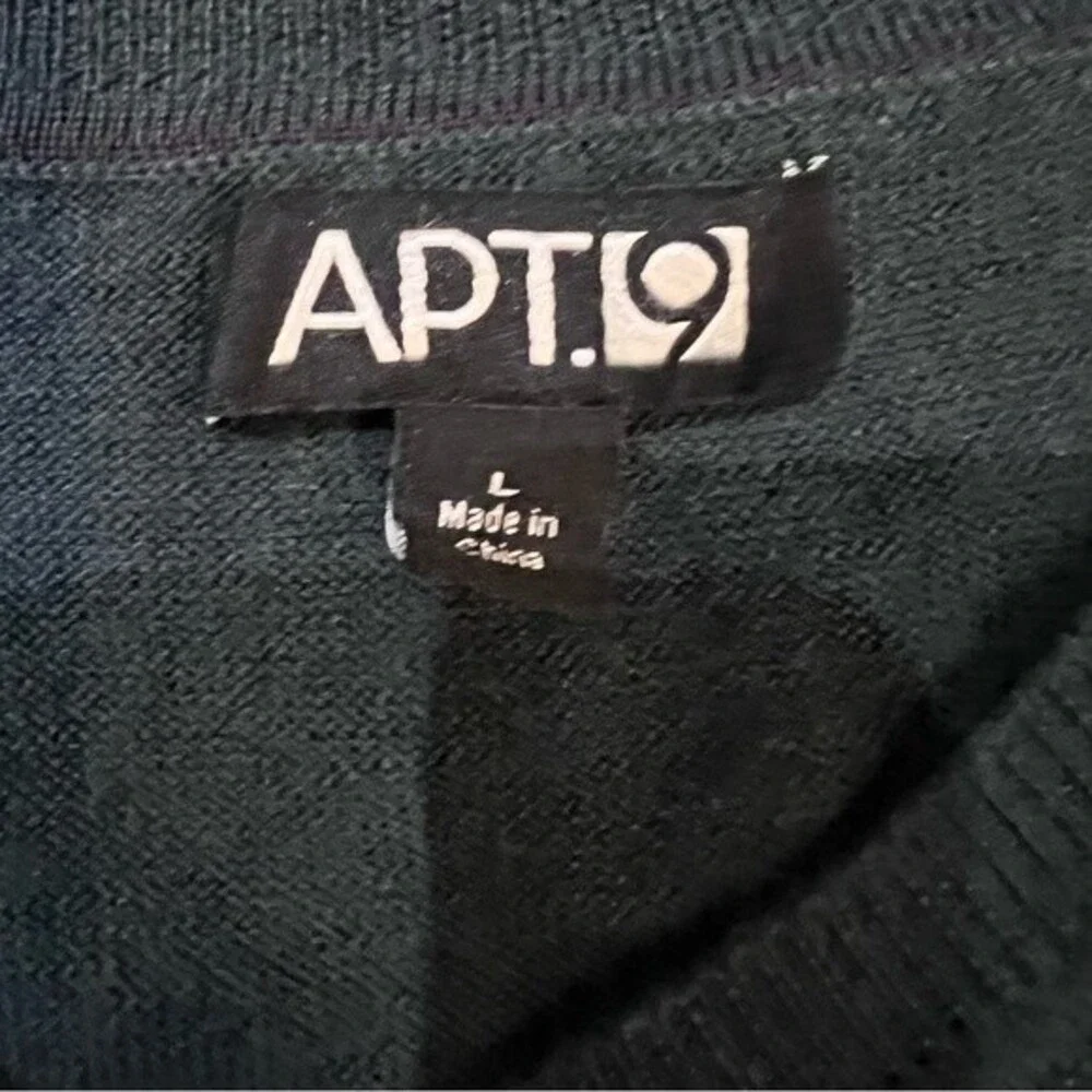 Apt 9 Men's Long Sleeve Dark Gray Sweater Size Large
